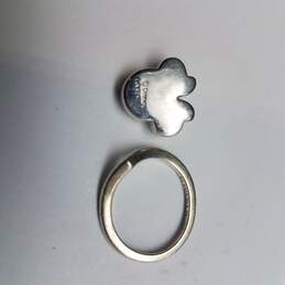 Pandora ALE- 925 / Disney Sterling Silver Disney Minnie Mouse Charm Size 4 1/2 Chevron Ring 5.6g alternative image