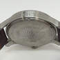Designer Invicta Silver-Tone Leather Strap Round Dial Analog Wristwatch image number 4