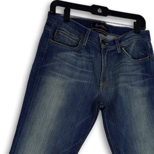 Womens Blue Denim Medium Wash Stretch Pockets Straight Leg Jeans Size 30 image number 3