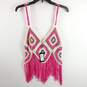 Prima Donna Women Fuschia Fringe Knitted Top OS NWT image number 2
