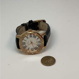 Designer Invicta Gold-Tone Black Leather Adjustable Strap Analog Wristwatch alternative image