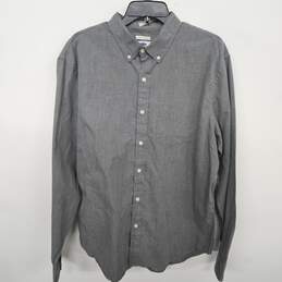 Old Navy Gray Long Sleeve Button Up