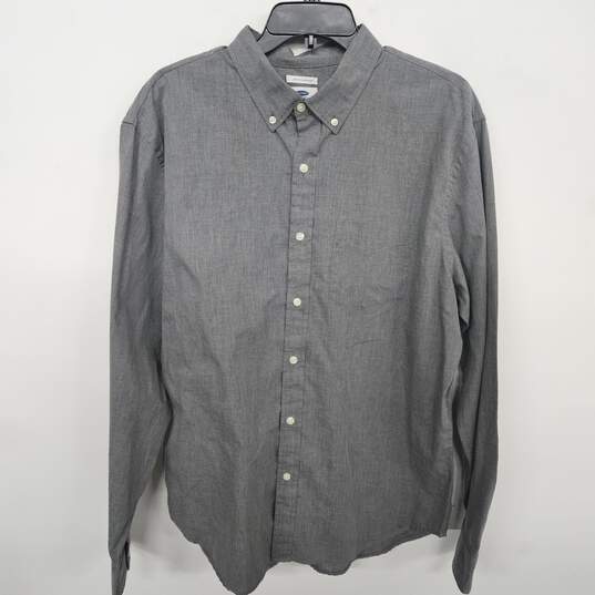 Old Navy Gray Long Sleeve Button Up image number 1