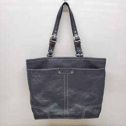 Coach Hamilton Black Pebbled Leather Tote Shoulder Bag F13083