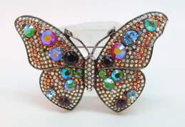 Carolee Limited Edition 2004 Icy Rhinestone Butterfly Statement Brooch 42.9g