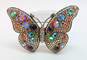 Carolee Limited Edition 2004 Icy Rhinestone Butterfly Statement Brooch 42.9g image number 1