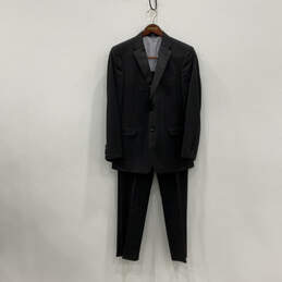 Mens Black Long Sleeve Blazer And Pants Two Piece Suit Set Size 41R R34