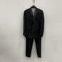 Mens Black Long Sleeve Blazer And Pants Two Piece Suit Set Size 41R R34 image number 1