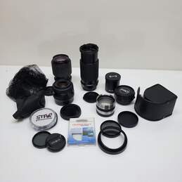 Mixed Lot of Camera Lenses , Caps , & Filters - For Parts 3.8lb Lot
