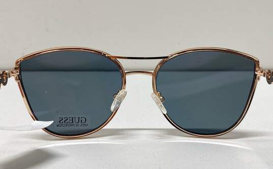 Guess 6053 Cat Eye Metal Sunglasses Rose Gold One Size image number 6