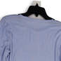 NWT Womens Blue Long Sleeve Crew Neck Graphic Pullover T-Shirt Size Large image number 4
