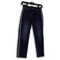 Womens Blue Medium Wash Regular Fit Pockets Denim Straight Jeans Size 23P image number 1