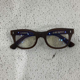 Mens 2.00 Bixby Brown Rectangular Full Rim Lightweight Reading Glasses