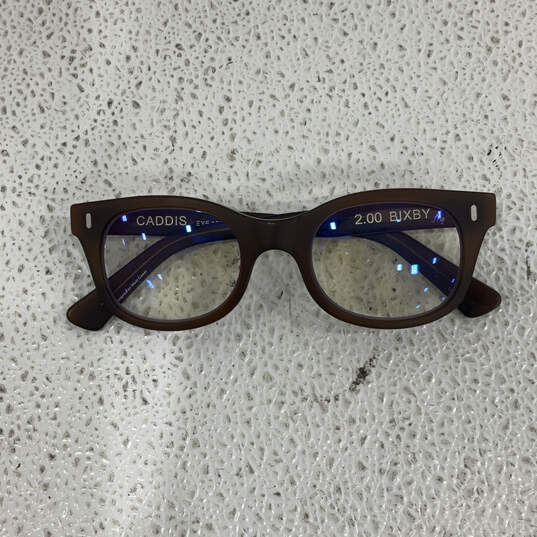 Mens 2.00 Bixby Brown Rectangular Full Rim Lightweight Reading Glasses image number 1