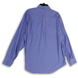 Mens Blue Check Long Sleeve Button-Down Collar Dress Shirt Size X-Large alternative image
