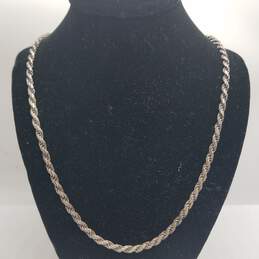 Sterling Silver Rope Chain 24in Necklace 20.7g