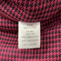 NWT Womens Pink Black Houndstooth Long Sleeve 2 Piece Skirt Suit Set Sz 26W image number 5
