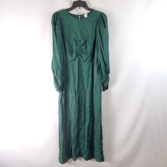 H&M Women Green Print Maxi Dress Sz 6 NWT image number 4