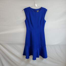 Vince Camuto Blue Cap Sleeve Shift Dress WM Size 4