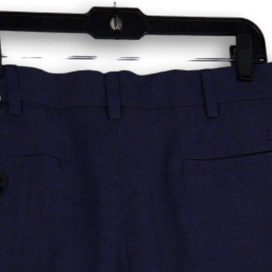 NWT Mens Blue Flat Front Stretch Waistband Golf Chino Shorts Size W36 image number 4