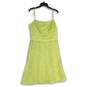 Ann Taylor Womens Green Floral Square Neck Spaghetti Strap A-Line Dress Size S image number 1