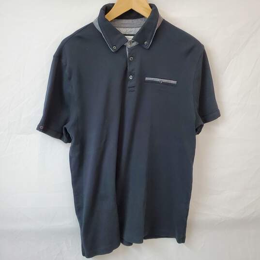 MENS ENGLISH LAUNDRY BLACK POLO TEE SIZE XL image number 1