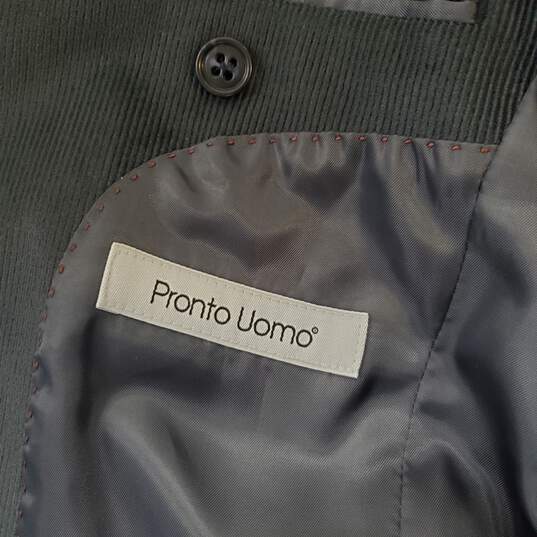 Pronto Uomo Dark Gray Blazer Suit Jacket Men's Size 37R image number 4