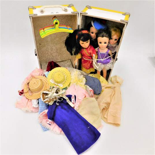 Vintage Effanbee Doll Lot w/ Closet Trunk, Clothes & Accessories image number 1