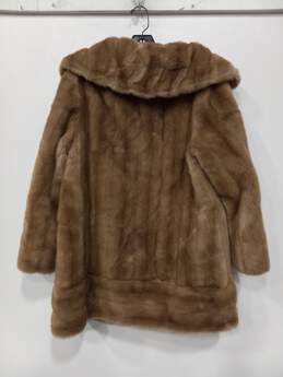 Women's Brown Tissaval for Country Pacer Lined Fur Coat Imported from France alternative image