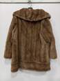 Women's Brown Tissaval for Country Pacer Lined Fur Coat Imported from France image number 2
