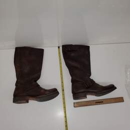Frye Veronica Slouch Shin High Brown Leather Boots Sz 7.5B 77609