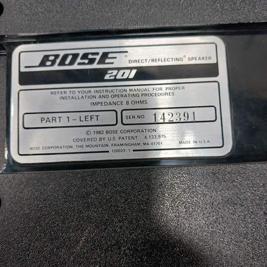 Vintage Bose 201 Direct Reflecting Speaker Set image number 6