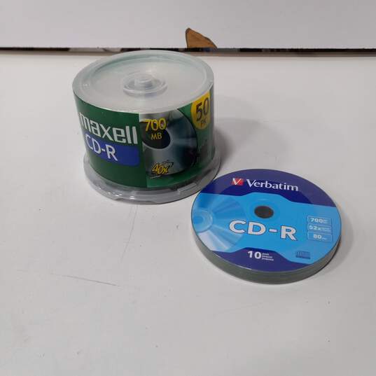Verbatim & Maxwell Blank & Sealed CD-R Discs 2pk Lot image number 1