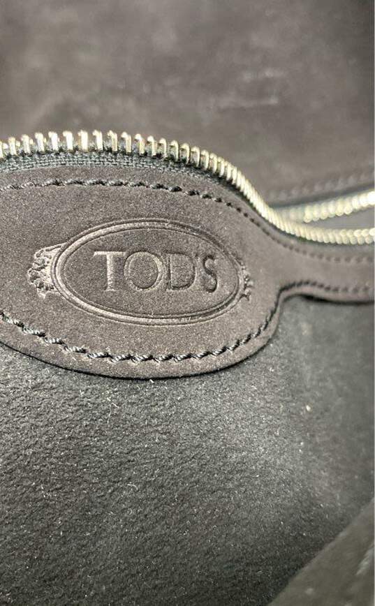 Tods Python Leather Shoulder Tote Bag Beige image number 6