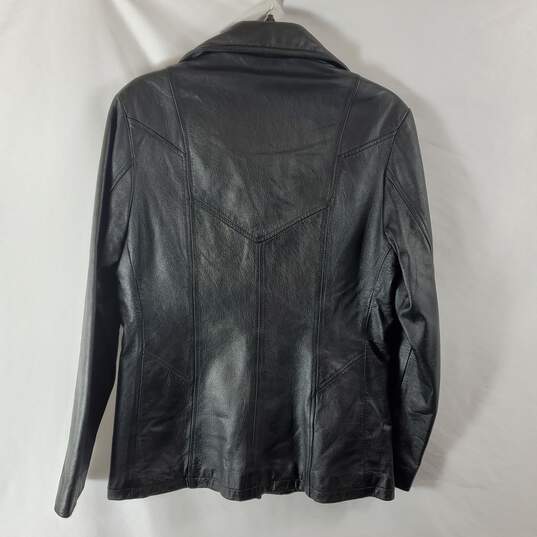 Wilsons Women Black Leather Jacket M image number 2