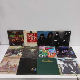 12pc Lot of Assorted Vintage Rock Vinyl Records