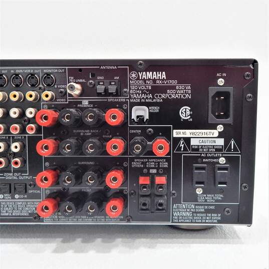 Yamaha Brand RX-V1700 Model Black Natural Sound AV Receiver image number 7
