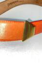 Donna Karan Orange Leather Belt Size M image number 6