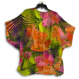 NWT Womens Multicolor Sequin Surplice Neck Kimono Sleeve Peplum Blouse Top 22/24 alternative image