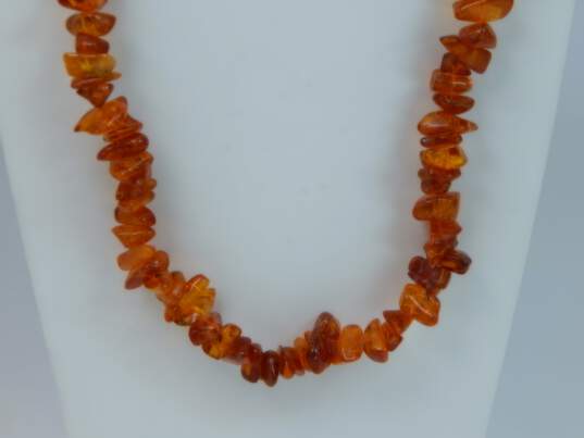 Artisan Chunky Amber Nugget Necklace 49.5g image number 2