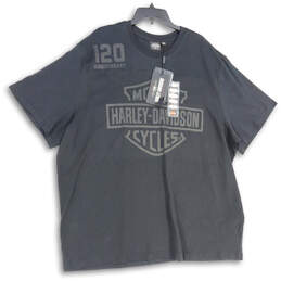 Mens Black 120 Anniversary Graphic Print Crew Neck Pullover T-Shirt Sz 4XL