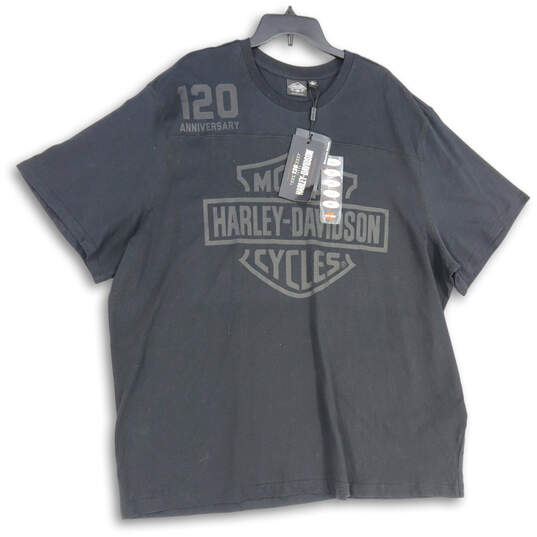 Mens Black 120 Anniversary Graphic Print Crew Neck Pullover T-Shirt Sz 4XL image number 1