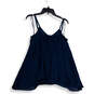 NWT Womens Blue Beaded V-Neck Spaghetti Strap Camisole Top Size S image number 2