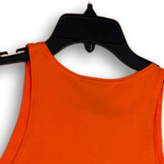 NWT Womens Orange Scoop Neck Tight Fit Pullover Tank Top Size Medium image number 4