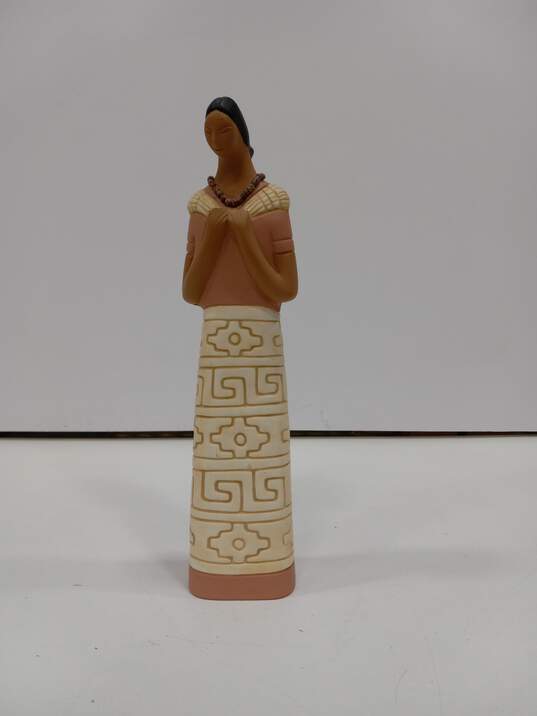 Tall Woman w/ Necklace Pottery Sculpture Figure image number 1