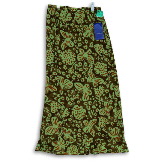 NWT Womens Green Butterfly Print Flat Front Straight & Pencil Skirt Size 6 image number 3