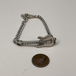Designer Lucky Brand Silver-Tone Electric Guitar Fashionable Chain Bracelet alternative image