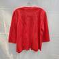 Misook Red Textured 3/4 Sleeve Top Women's Size L image number 2