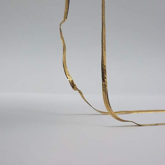 14k Gold Herringbone Necklace Damage Scrap 4.8g image number 2