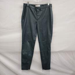 MNG WM's Gray Faux Leather High Waist Ankle Zip Pants Size M / 27
